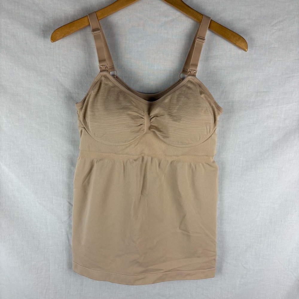 Kindred Bravely Sublime Hands-Free Pumping & Nursing Beige Tank Top Size L Busty
